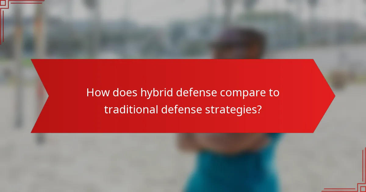 How does hybrid defense compare to traditional defense strategies?