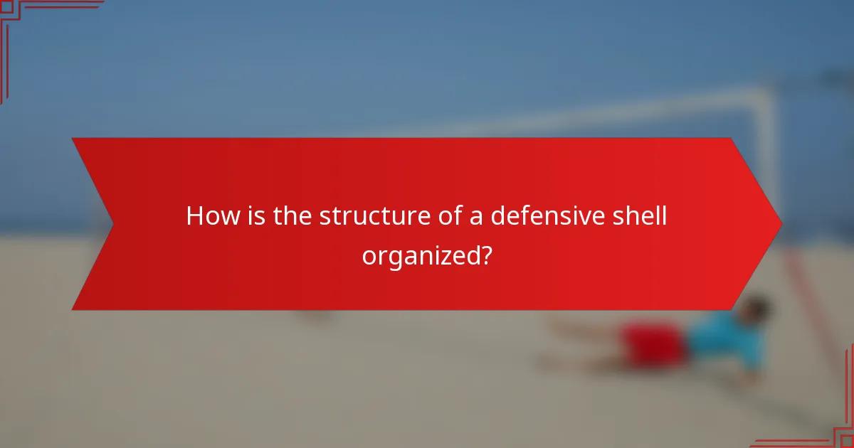 How is the structure of a defensive shell organized?